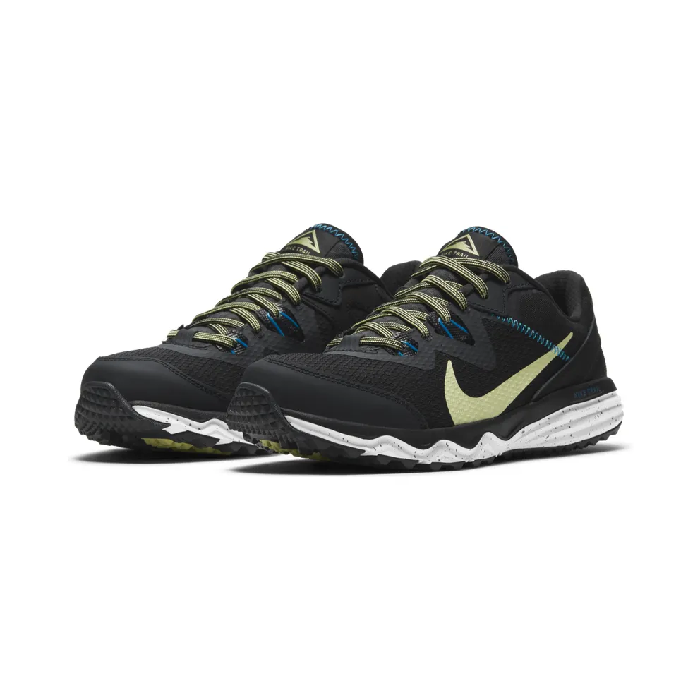 Nike Juniper Trail “Off-Noir / Black / Laser Blue / Limelight” (CW3809-004)