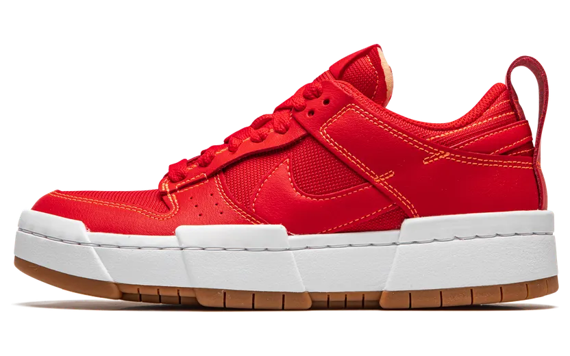 Nike Dunk Low Disrupt ‘Red Gum’ Summit White/Gym Red (CK6654-600)