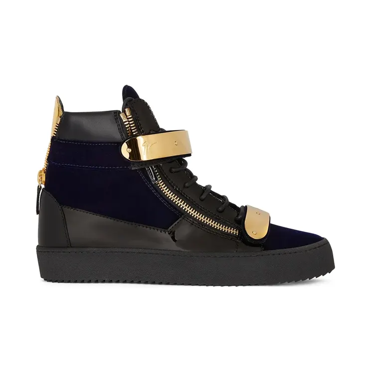 Giuseppe Zanotti Coby mid-top met dubbele bandjes “Blue” (RM10065003)