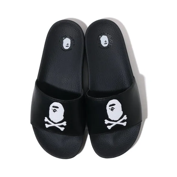 A Bathing Ape Slide Sandals Crossbone Black (4I20191001)