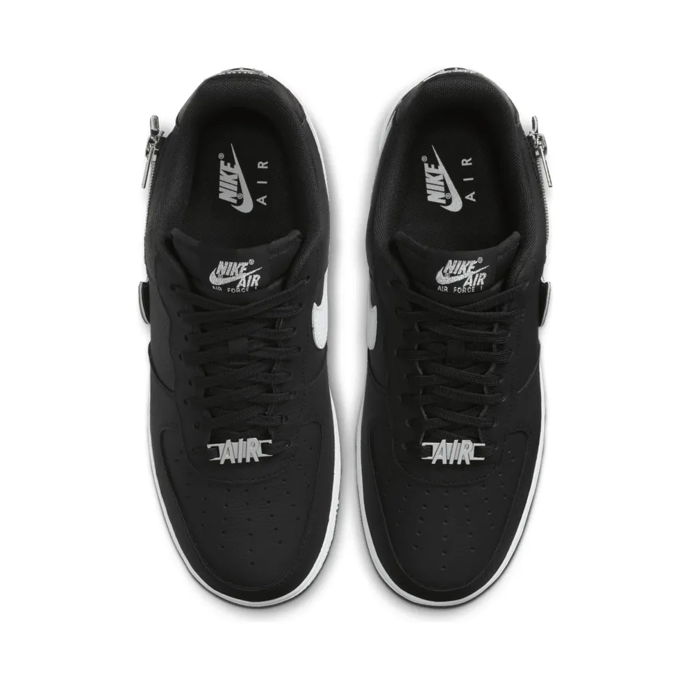 Nike Air Force 1 Low Zip Swoosh Black Black/White (CW6558-001)