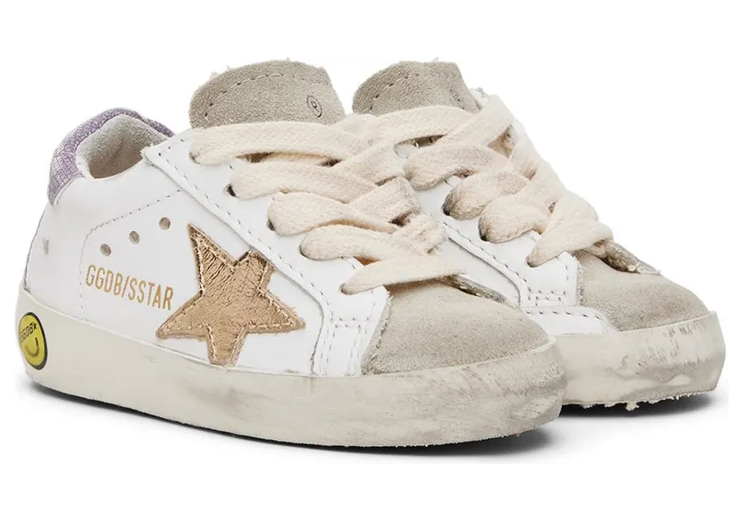 Golden Goose Baby White & Gold Superstar Classic Sneakers (GJF00102.F002837.81614) (4)