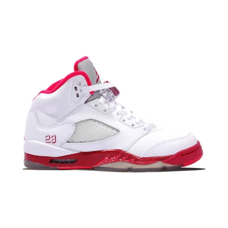 Jordan 5 Retro White Scarlet Fire (440892-101)