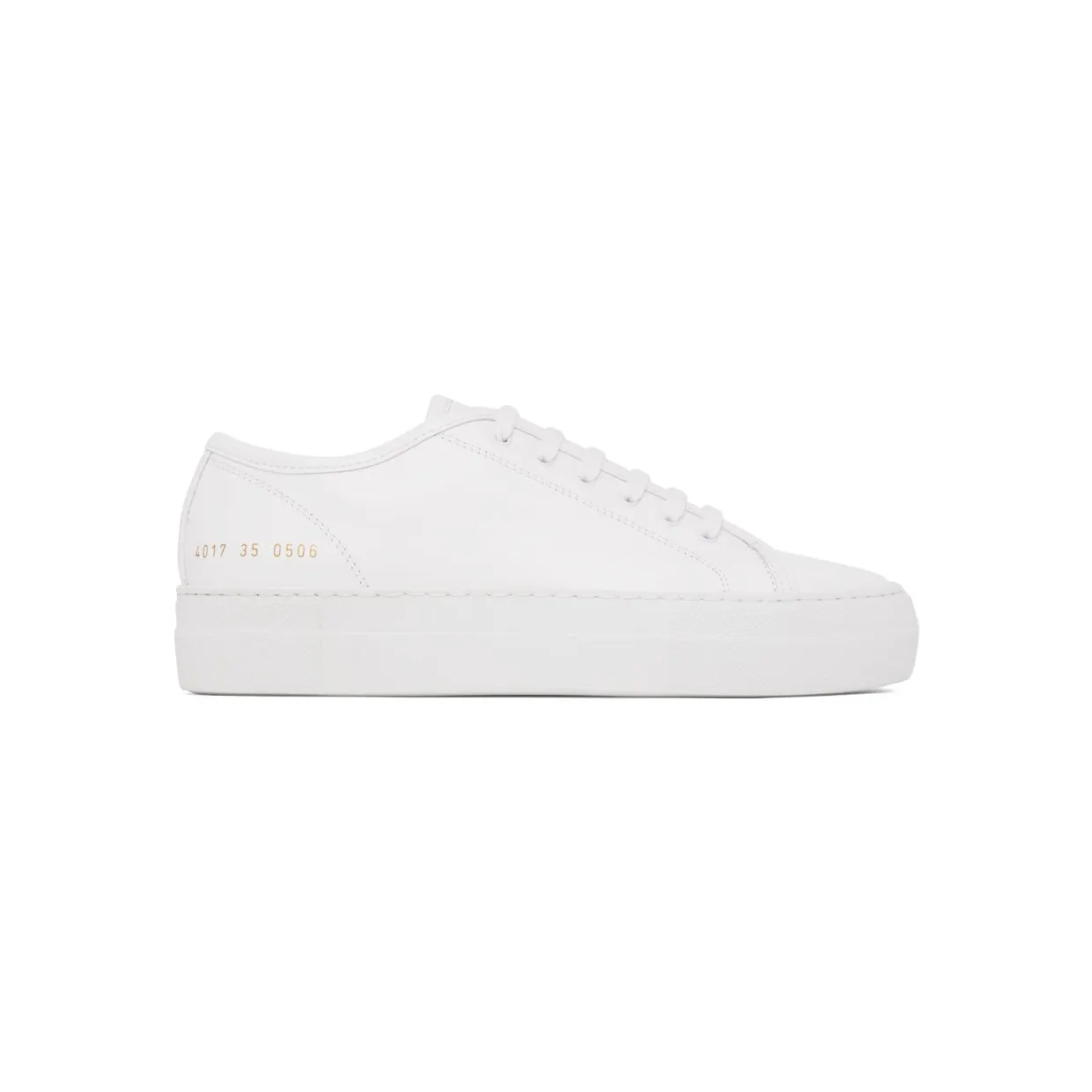 Common Projects White Tournament Low Super Sneakers (4017)