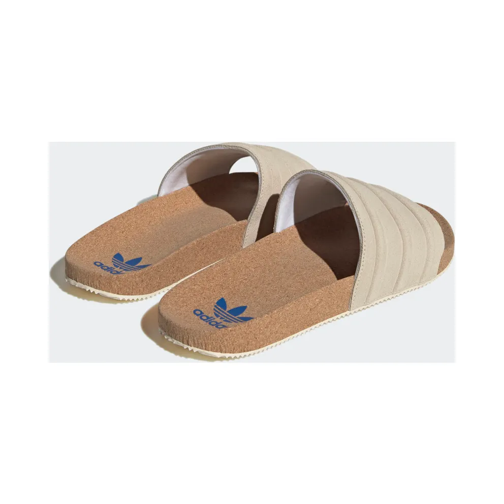 adidas adilette Premium Slides Wonder White / Wonder White / Blue (ID2016)