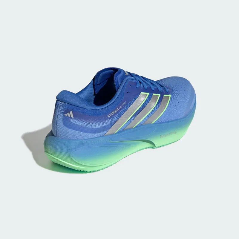 Adidas SUPERNOVA SOLUTION 3 Running Shoes Lucky Blue / Silver Metallic / Lime Burst (JR7399)