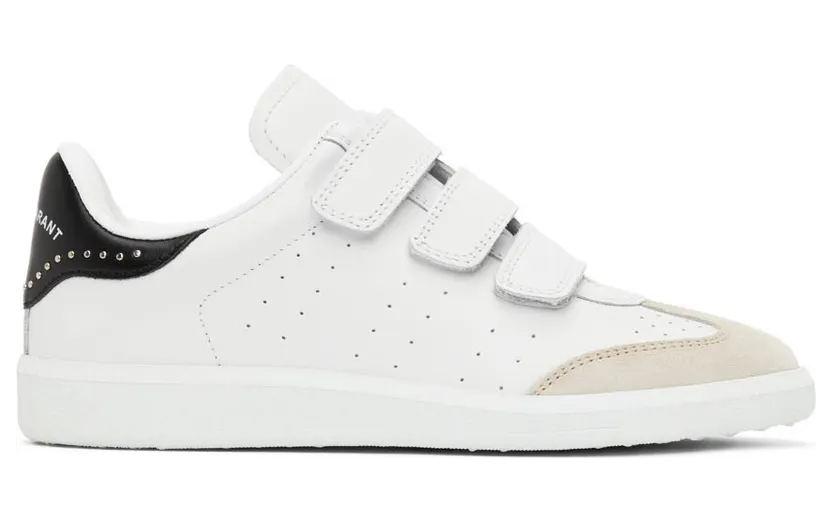 Isabel Marant White & Black Studded Beth Sneakers (BK0031-00M022S)