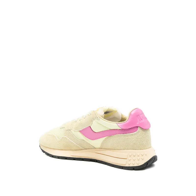 Autry Reelwind Suede-panelled “Yellow/Pink” (WWLW UT41)