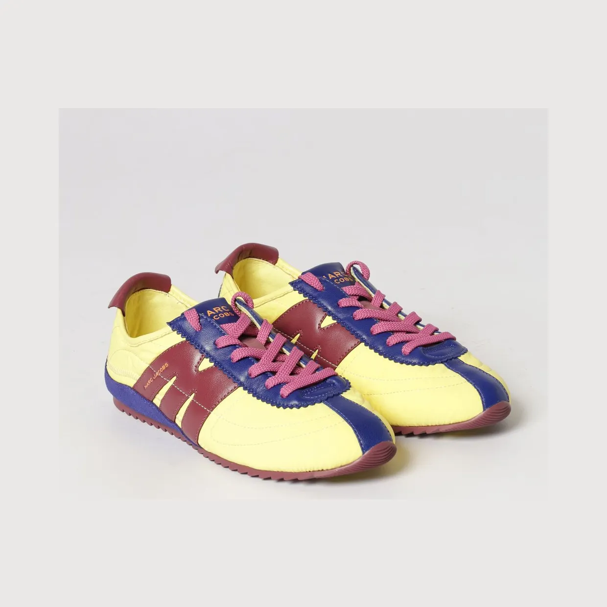 Marc Jacobs Leather and Nylon The 400 Bleecker Runner Sneakers Yellow (2S6FSN001F29706)