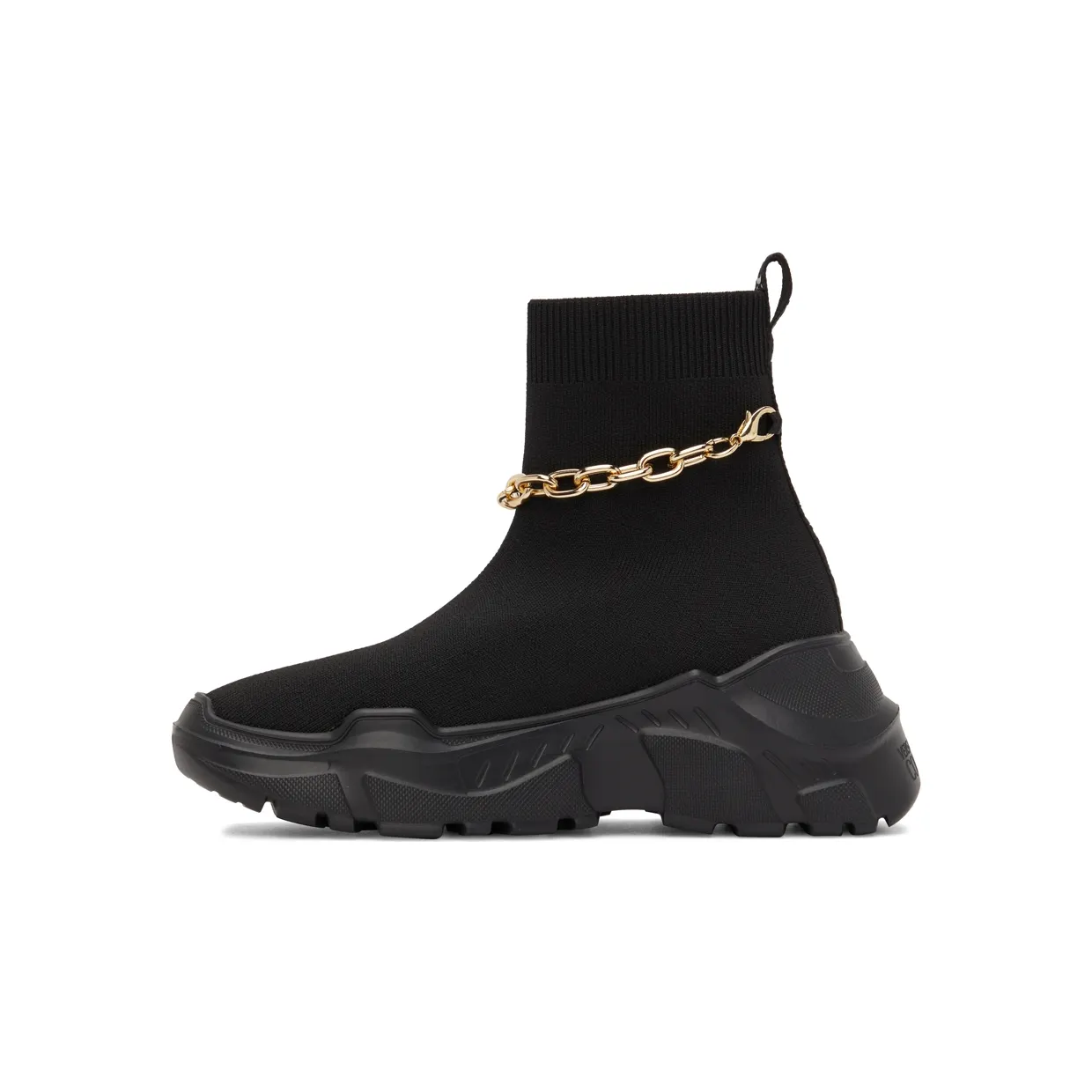 Versace Jeans Couture Black Knit Speedtrack High-Top Sneakers (E72VA3SC1EZS035) (3)