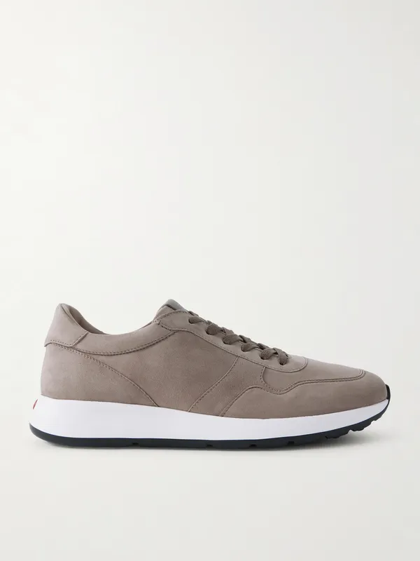Tod’s Red Dot Suede Sneakers Taupe (XXM79K0Z281J17)