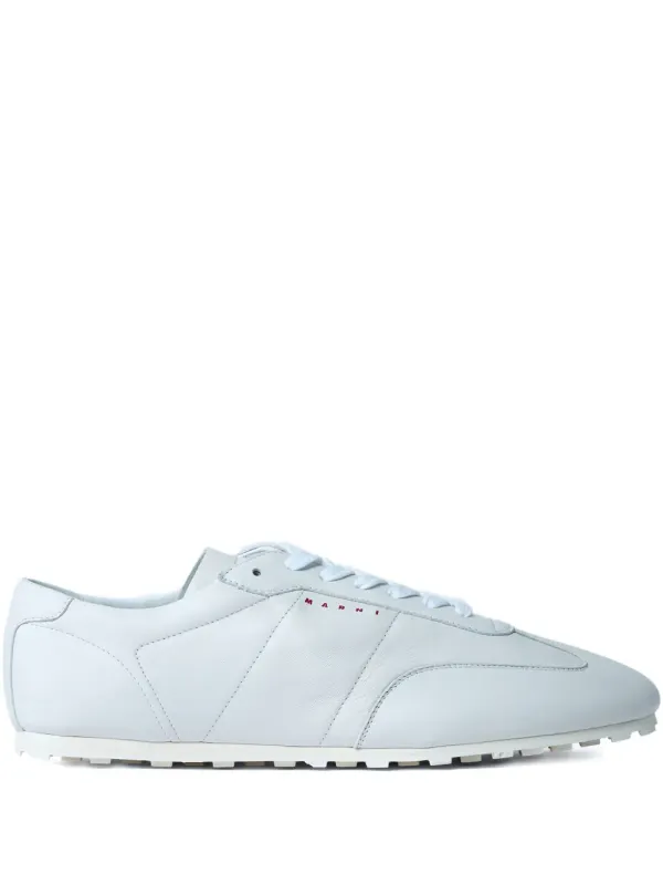 Marni Softy Soccer Sneakers aus Nappaleder – Weiß (SNZU018600P555800W01)