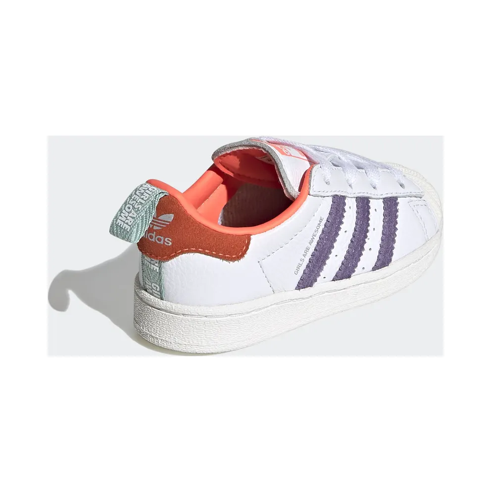 adidas Superstar Girls Are Awesome (TD) Cloud White/Icey Pink/Signal Coral (FW8119)