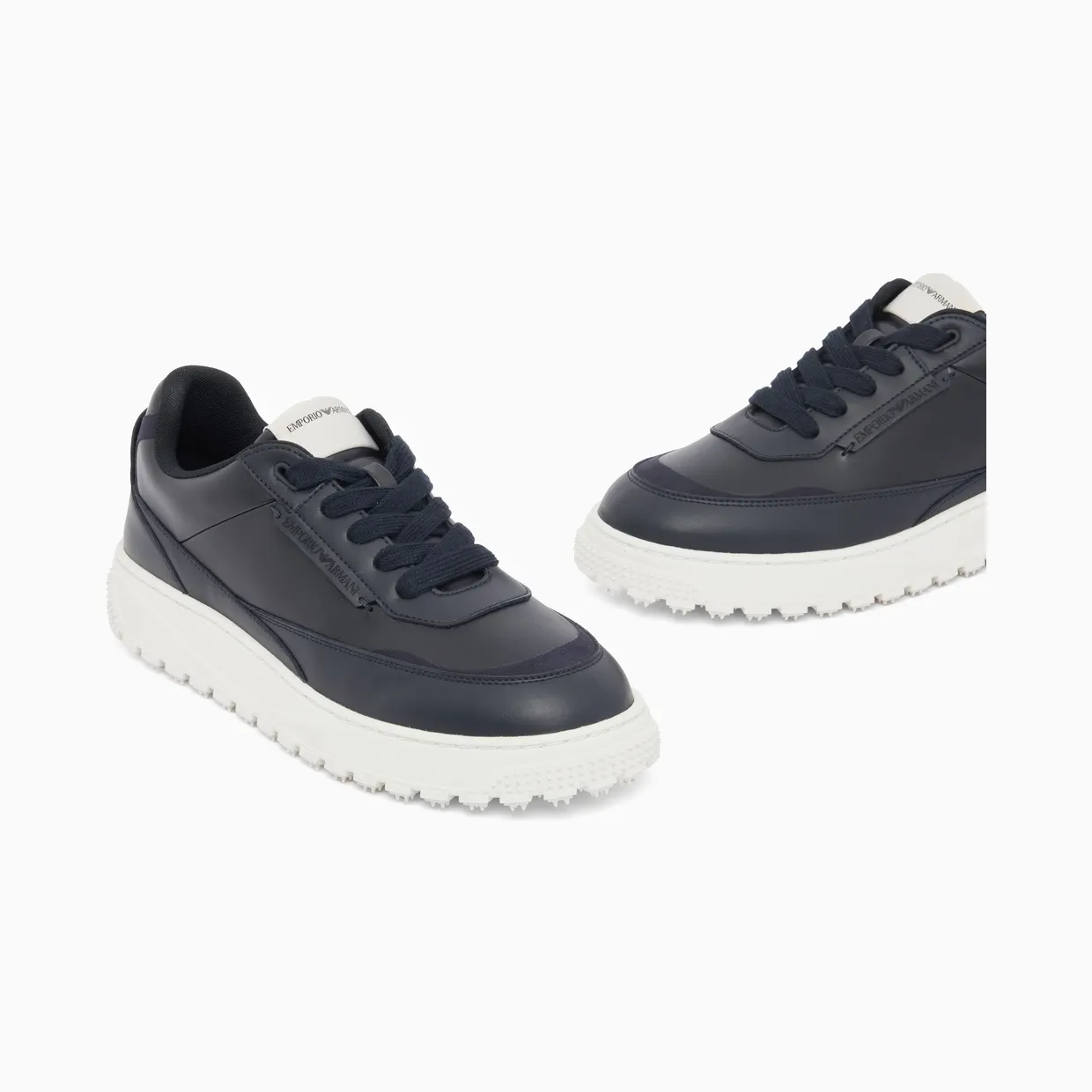 Armani Lace-Up Sneakers With A Textured Rubber Sole (EM006510-AF27353-ZB020) (5)