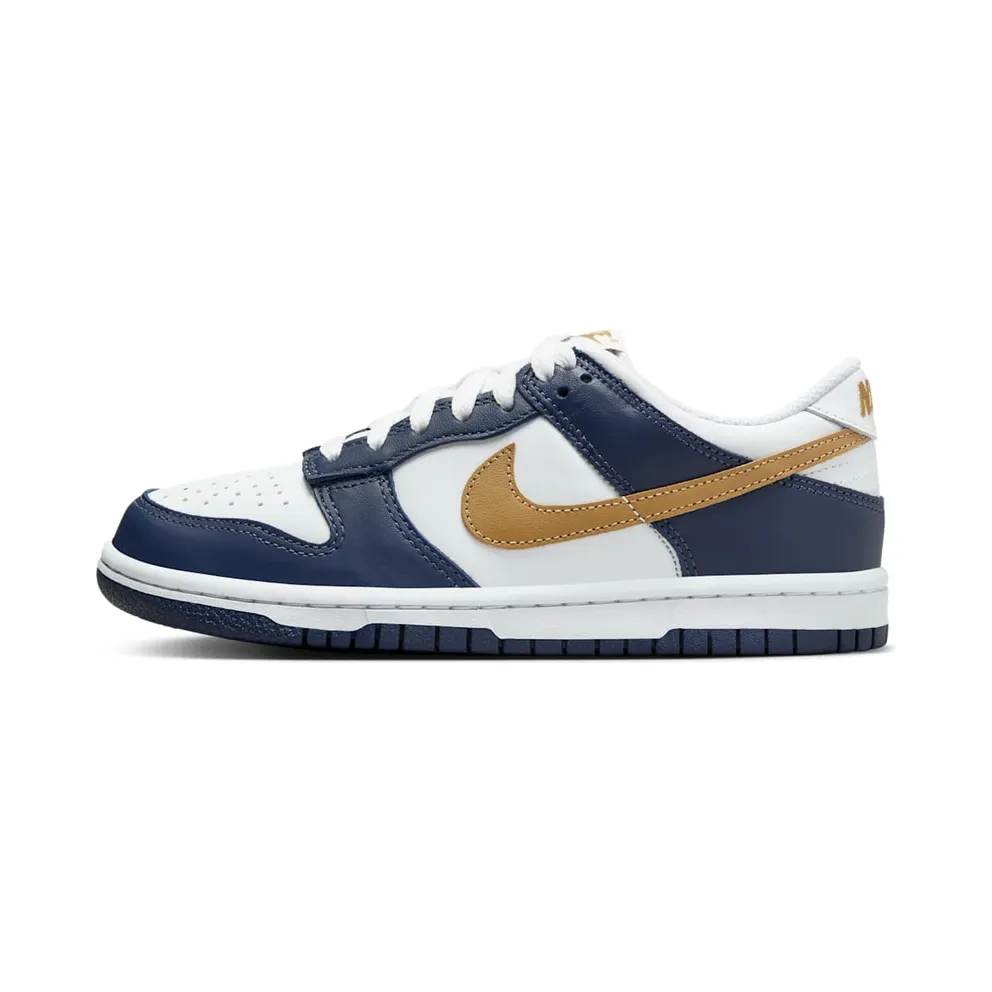 Nike Dunk Low GS “Midnight Navy Wheat” (FB9109-111)