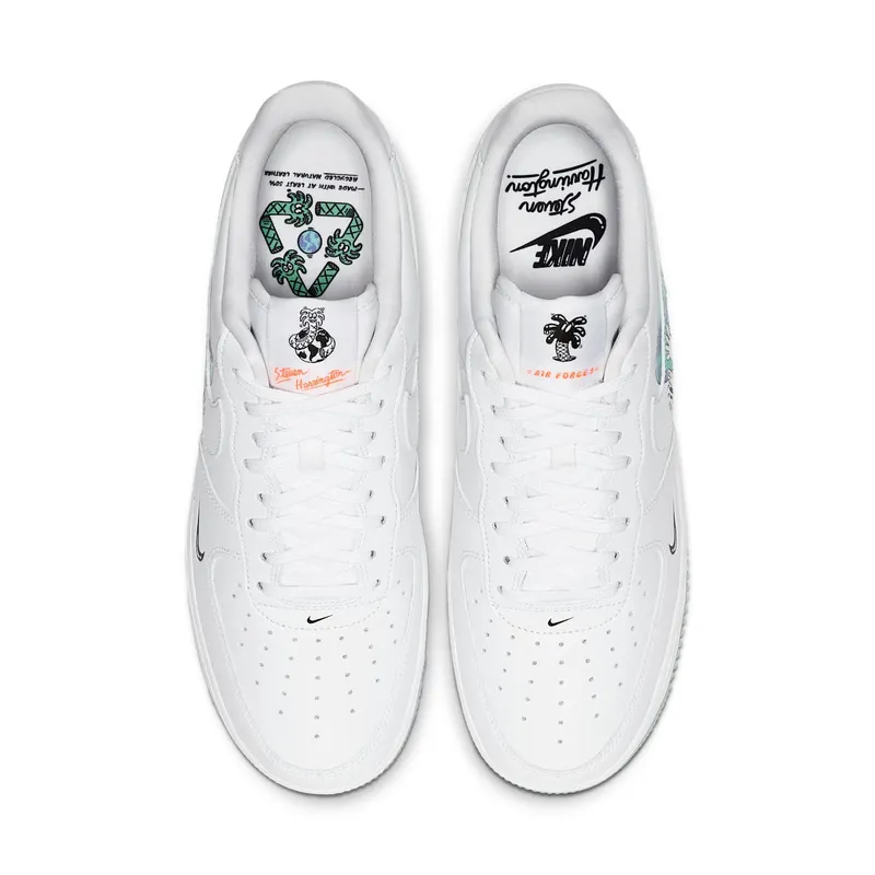 Nike Air Force 1 Flyleather Steve Harrington Earth Day (2019) White/White-White (CI5545-100)