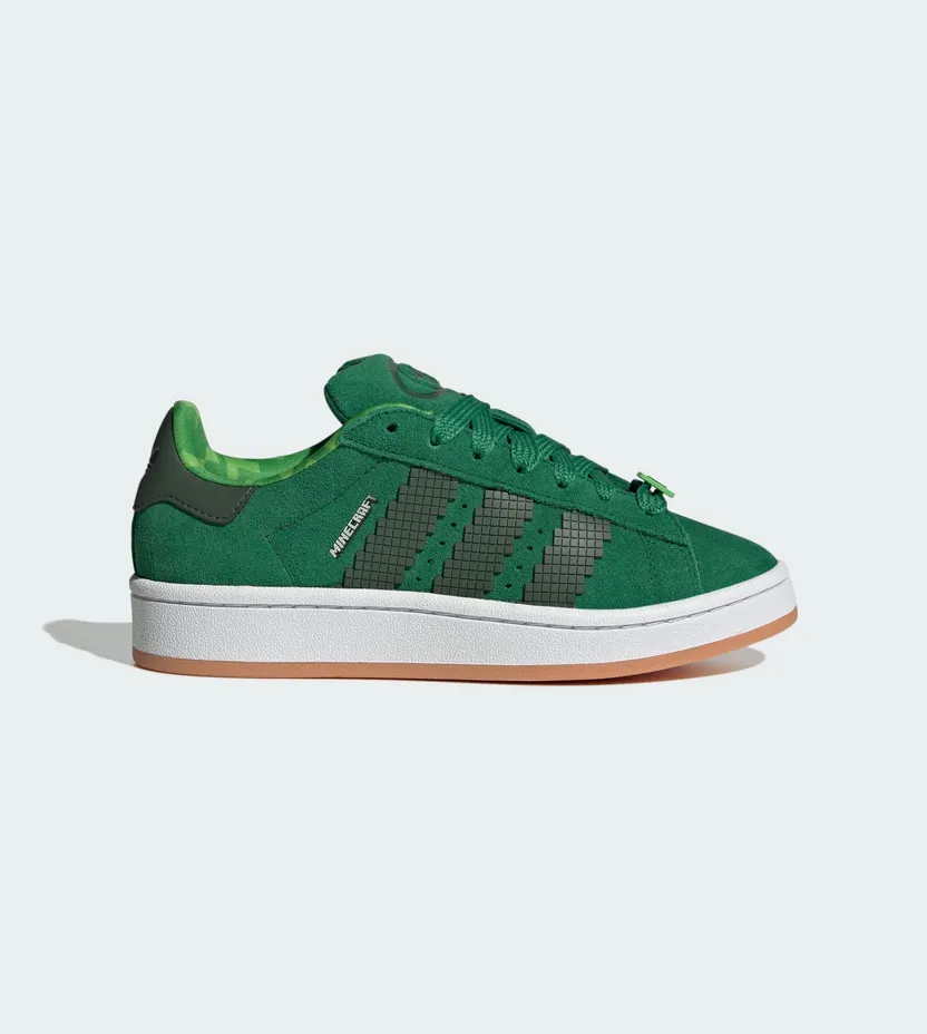 Adidas Campus 00s x Minecraft Kids Green / Core Black / Gum (JS3778)