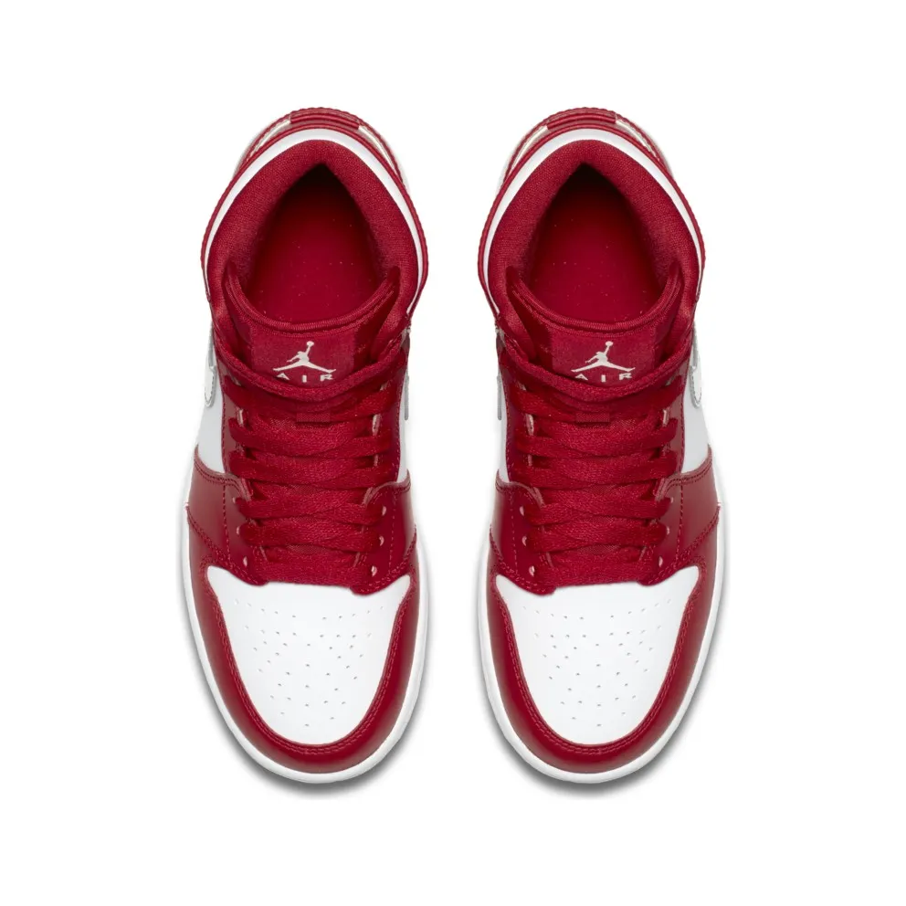 Jordan 1 Retro High Silver Medal (GS) Gym Red/Metallic Silver-White (705300-602)
