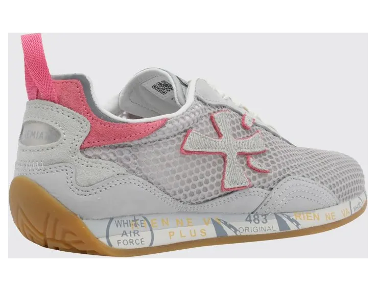Premiata Mesh and Leather Runsead Sneakers White (RUNSEAD8108) (2)