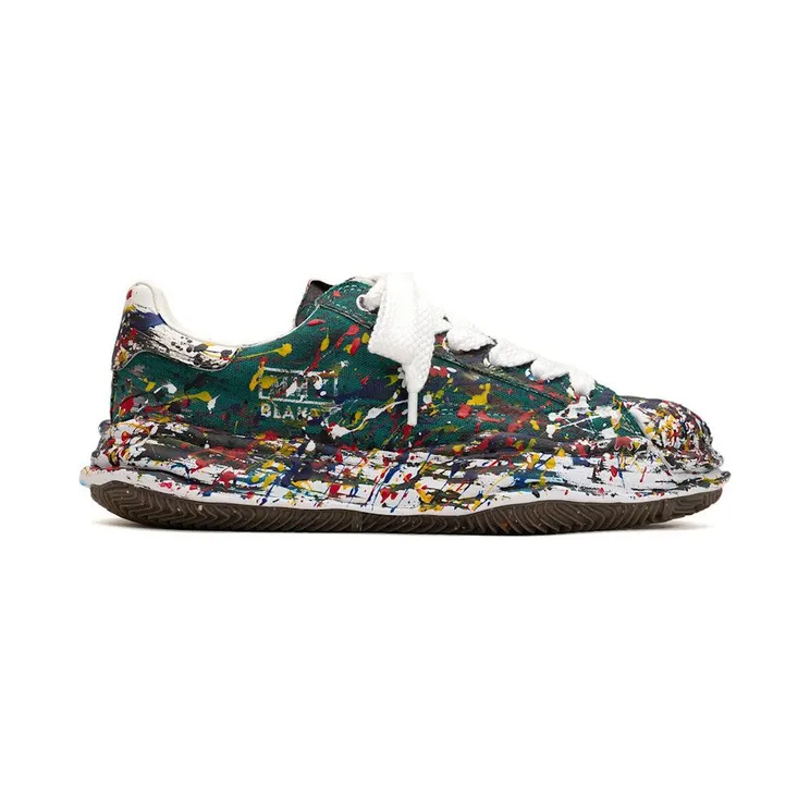 Maison Mihara Yasuhiro Blakey OG Sole Canvas Low Sputtering Paint Green (A14FW738-GRN)