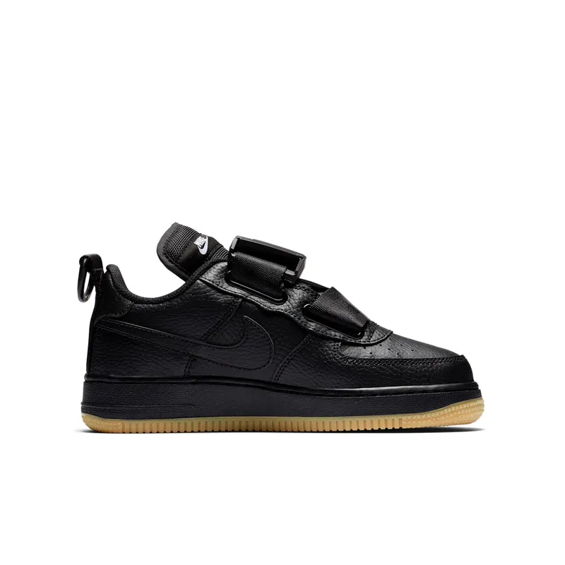 Nike Air Force 1 Utility Black Gum (GS) Black/White-Gum Medium Brown (AJ6601-003)