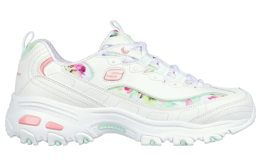 Skechers D’Lites – Blooming Fields – White / Multi – “White” (149794 WMLT)