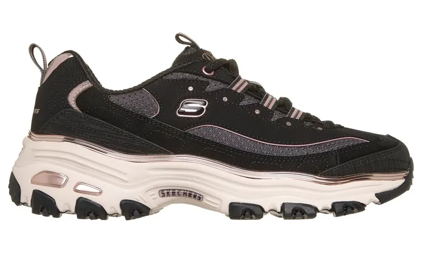Skechers D’Lites – Chrome Wave Sneaker Black/Roos Gold