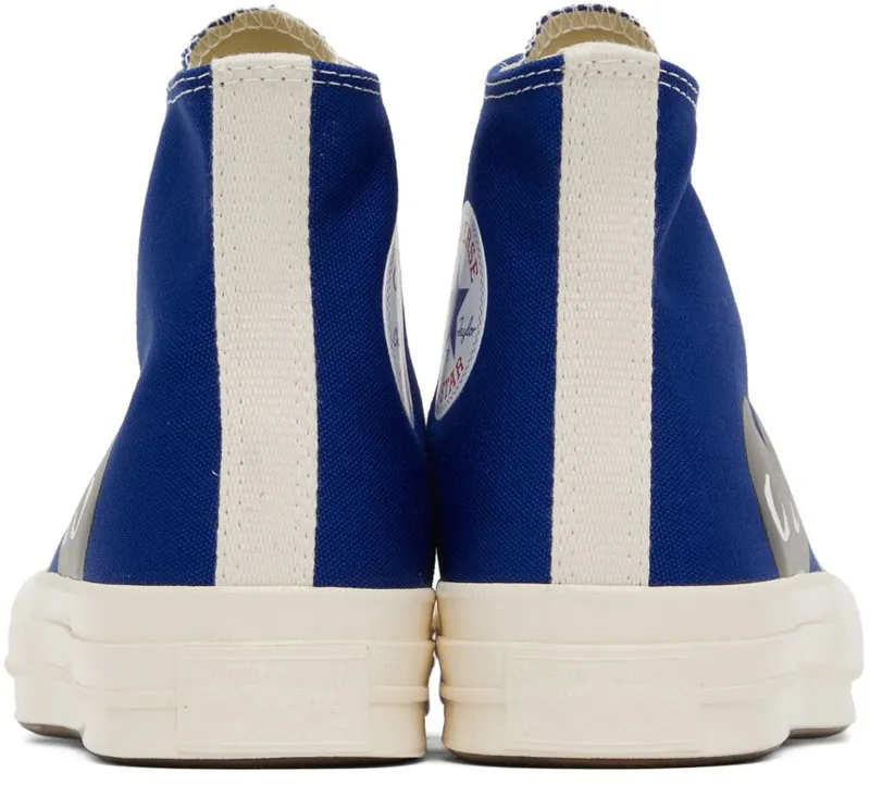 Comme des Garçons Play Blue Converse Edition Half Heart Chuck 70 High (P1K122)