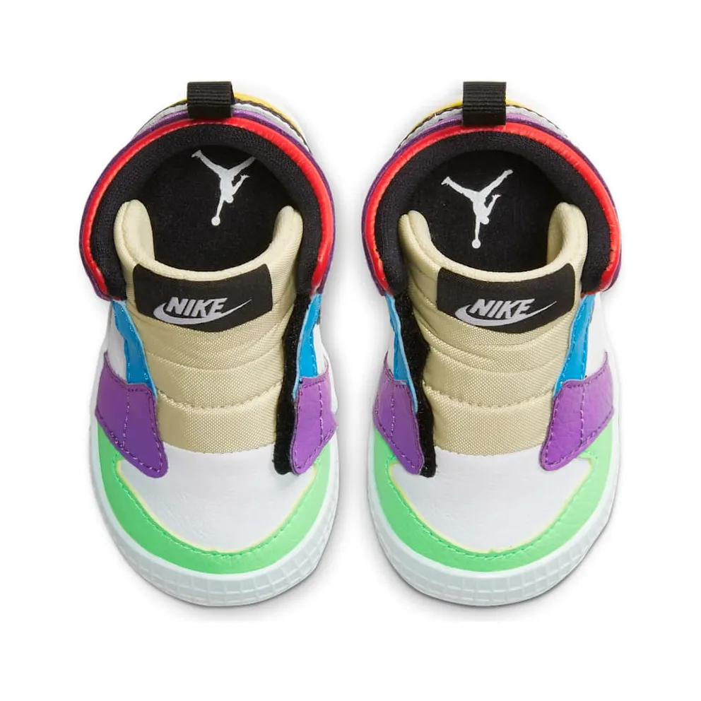 Jordan 1 Crib Bootie Multi-color White/Black-Lightbulb-Team Orange (AT3745-109)
