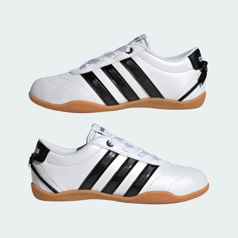 Adidas GRAND COURT LO Shoes KIDS Cloud White / Core Black / Hi-Res Yellow (KI3034)