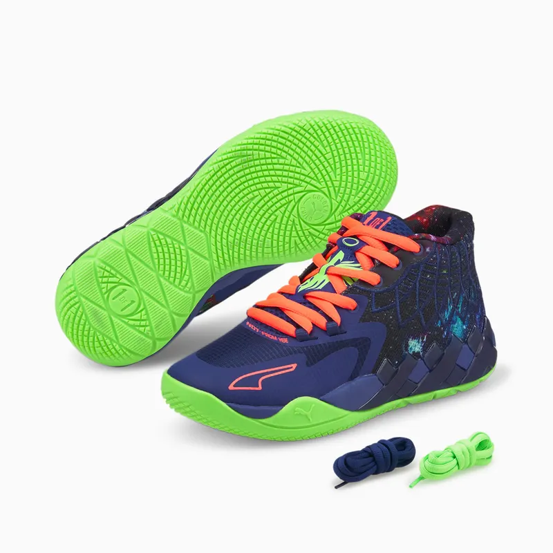 Puma MB.01 Galaxy Basketball Shoes Blue/Green (376677-07)
