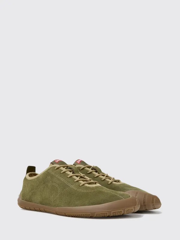 Camper Peu Path+ Low-Top in Suede Calf Leather with Rubber Sole Green (K101118-006PEUPATH+0)