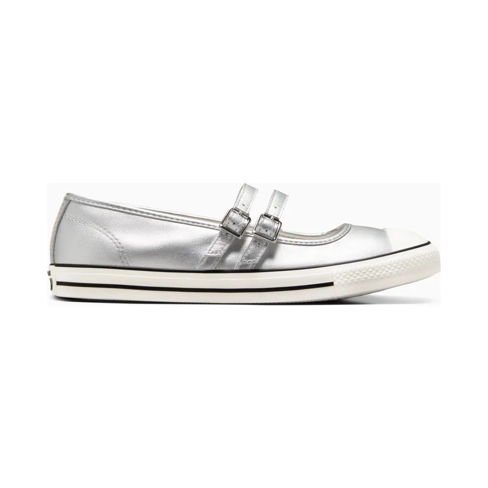 Converse Chuck Taylor All Star Mary Jane Metallic Leather Black Silver/ Black (A12201C)