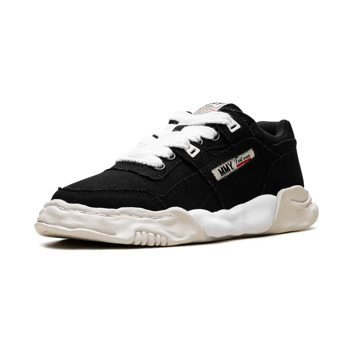 Maison Mihara Yasuhiro Parker OG Sole Cow Canvas Low “BLACK” (A08FW704-BLK) (3)