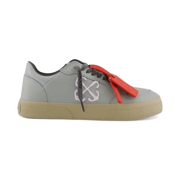 OFF-WHITE New Low Vulcanized Leather Light Grey (OMIA293F24LEA0014905)