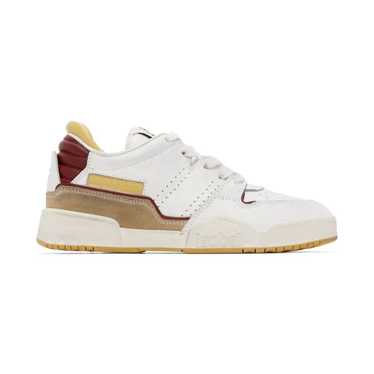 Isabel Marant White & Yellow Leather Emreeh Sneakers (22PBK0267-22P053S)