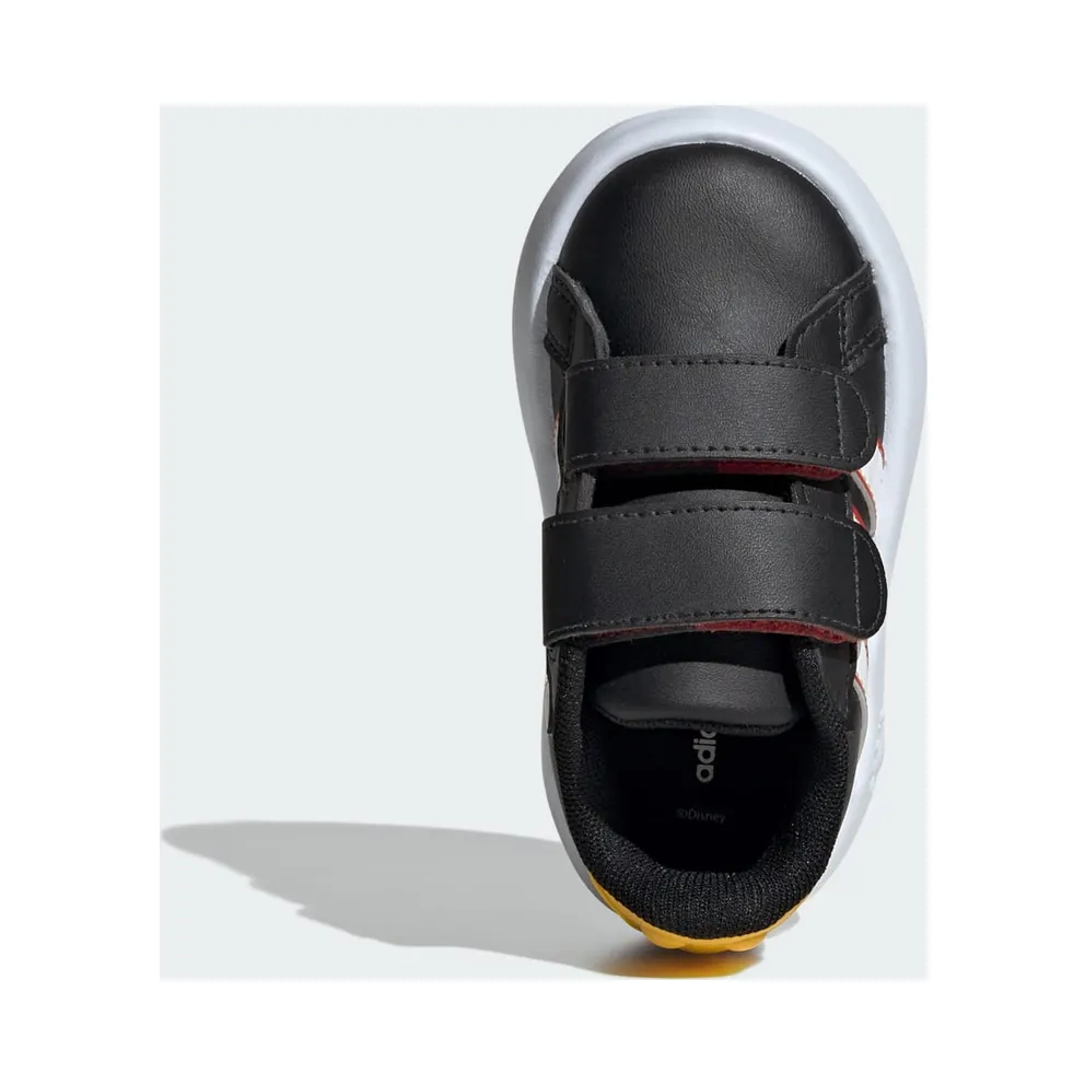 adidas X Disney Mickey Mouse Grand Court Shoes Kids “Core Black / Cloud White / Collegiate Red” (JQ8071)