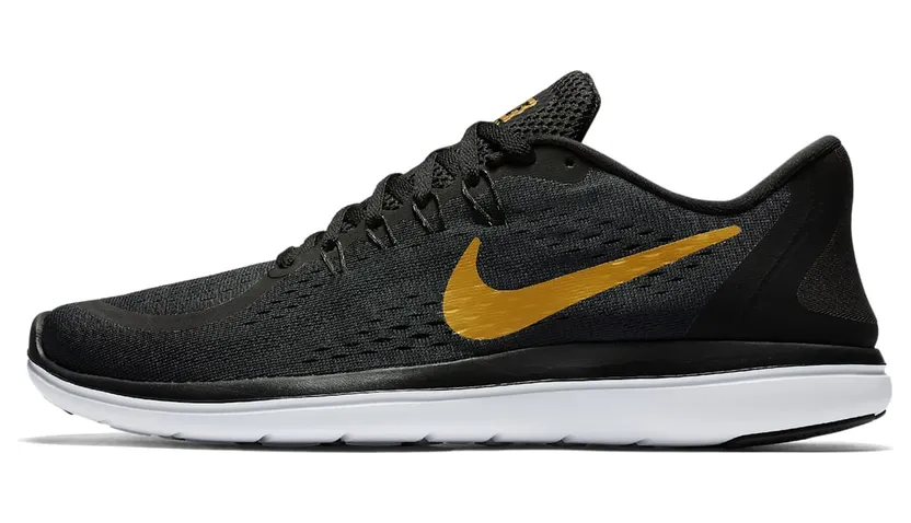 Nike Flex 2017 Rn Black/Metallic Gold-White (898457-011)