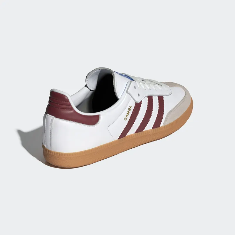 adidas Samba OG Cloud White / Collegiate Burgundy / Gum (IF3813)
