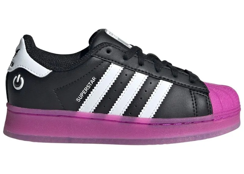 adidas Superstar LED Lights Core Black Purple Burst Cloud White (JI4375)