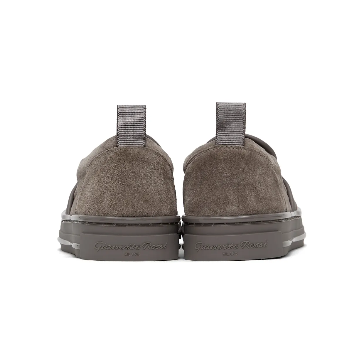 Gianvito Rossi Grey Suede Slip-On Sneakers (S25131-M1GRE-SUC) (4)