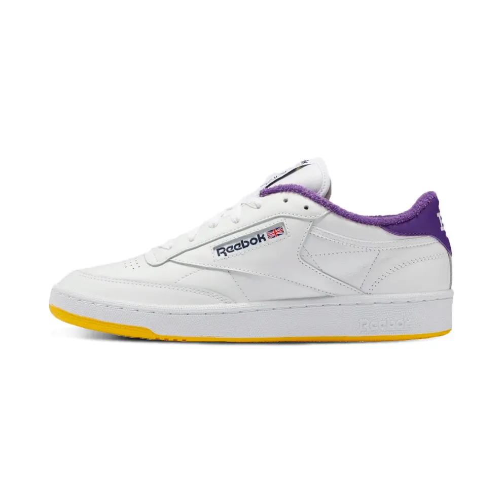 Reebok Club C 85 Eric Emanuel White Purple Yellow Regal Purple/Retro Yellow (Other Brands Reebok)