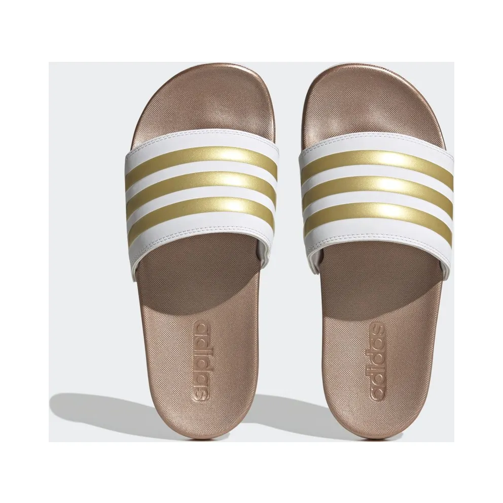 Adidas Adilette Comfort Slides Cloud White / Cloud White / Matte Gold (H03618)