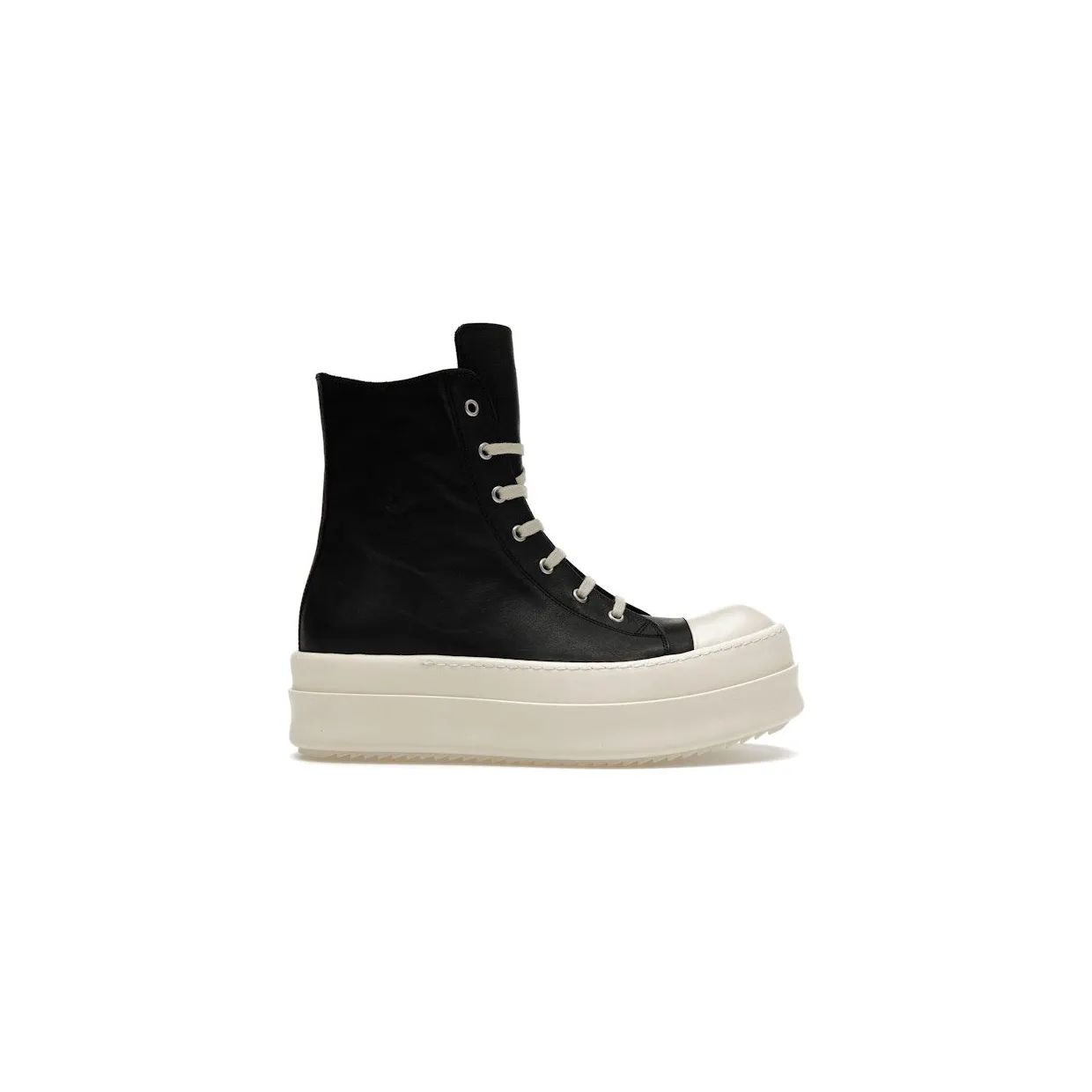 Rick Owens Mega Bumper Leather Sneakers Black Milk (RR02C7859-LOO-911)