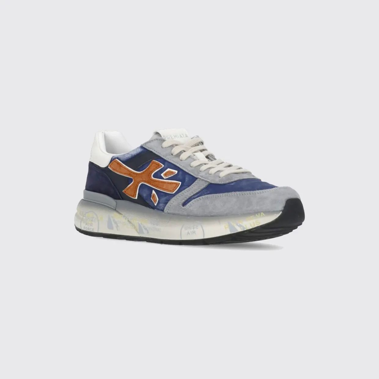 Premiata Mick Suede and Nylon Sneakers Ink (MICK7215N) (2)