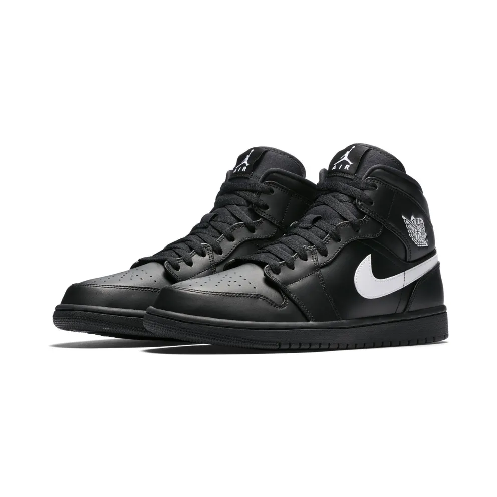 Jordan 1 Mid Black White (2018) Black/White-Black (554724-049)