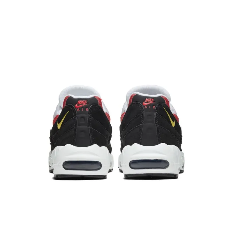 Nike Air Max 95 Black Crimson Yellow Black/Platinum Tint-Crimson-Electric Green (AT9865-101)