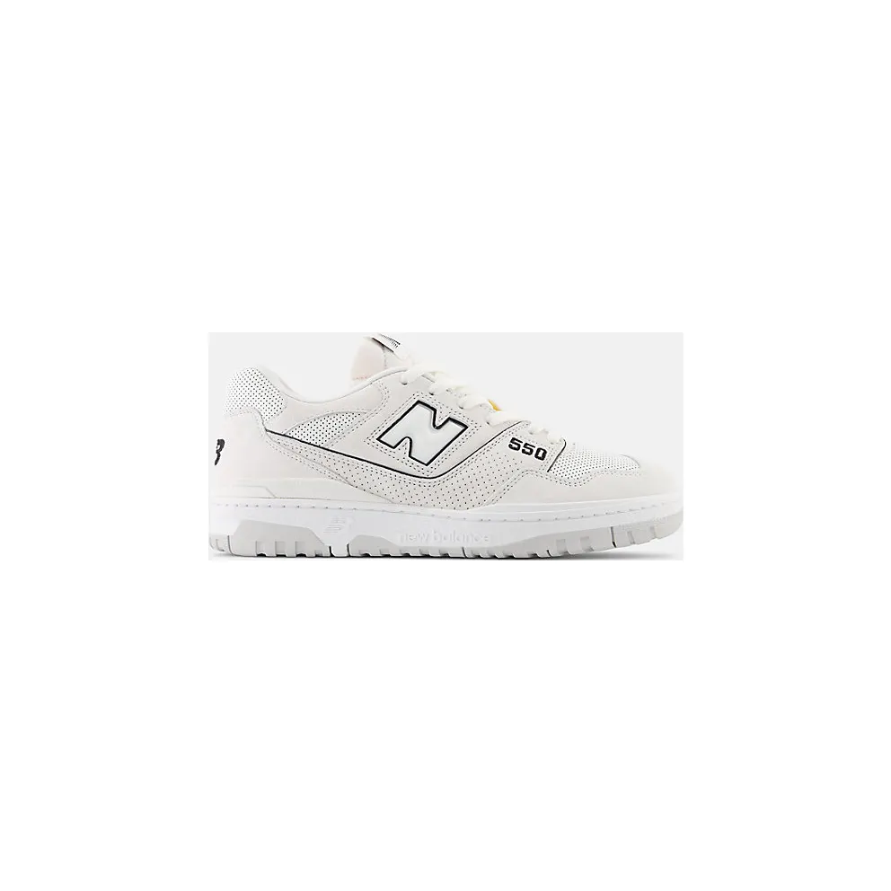 New Balance 550 White Perforated Leather Black (BB550PRB)