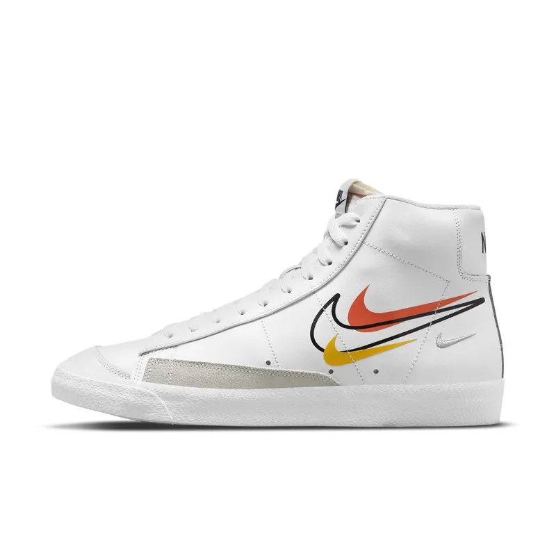 Nike Blazer Mid 77 Multi Swoosh White Team Orange (2021) (DN7996-100)
