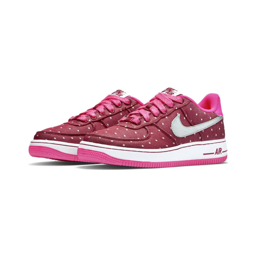 Nike Air Force 1 Dark Red (GS) Dark Red/Metallic Silver-Pink Power-White (314219-603)